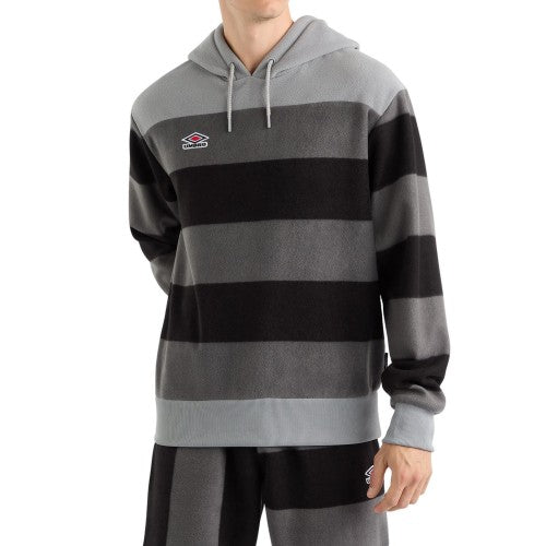 Front - Umbro Mens Multi Stripe Panelled Hoodie