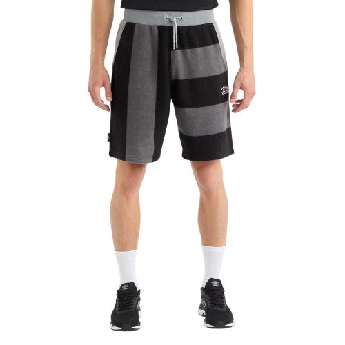Front - Umbro Mens Multi Stripe Panelled Shorts