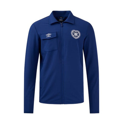 Front - Umbro Mens 24/25 Heart Of Midlothian FC Presentation Jacket