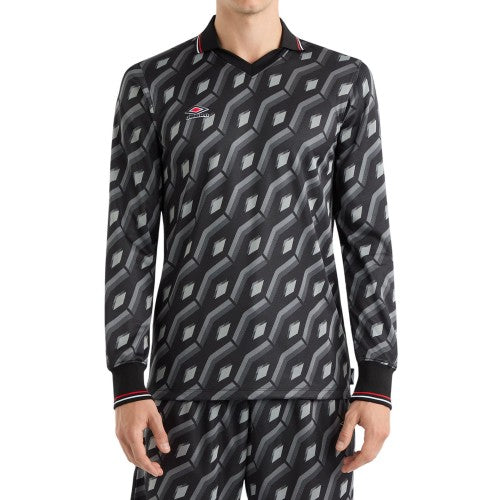 Front - Umbro Mens Jacquard Long-Sleeved Jersey