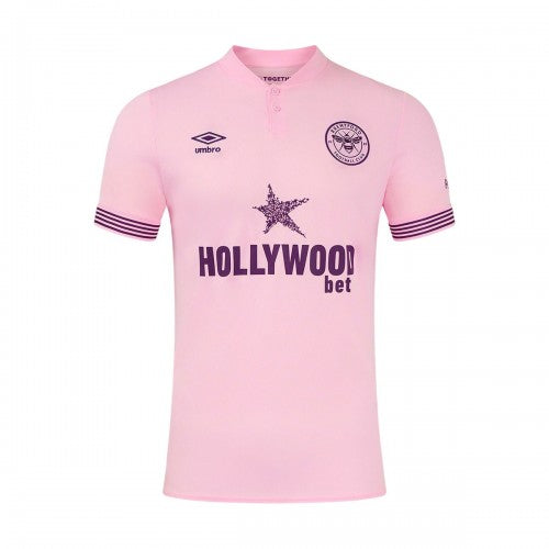 Front - Umbro Childrens/Kids 24/25 Brentford FC Away Jersey
