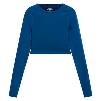 Front - Umbro Womens/Ladies Pro Long-Sleeved Training Crop Top
