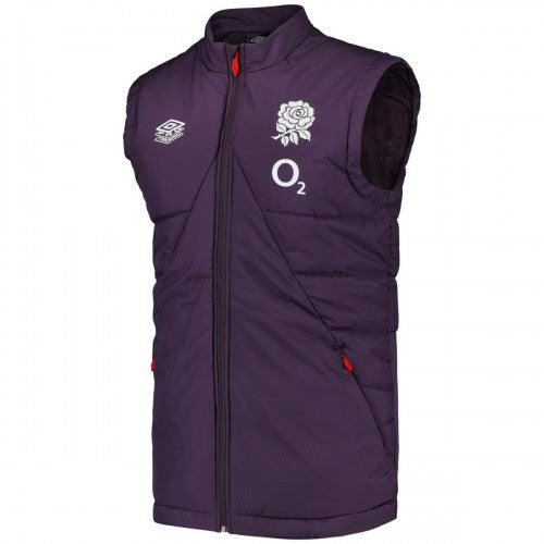 Front - Umbro Unisex Adult 24/25 England Rugby Gilet