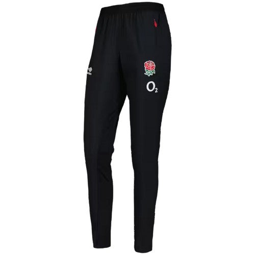 Front - Umbro Womens/Ladies 24/25 Presentation England Rugby Presentation Jogging Bottoms