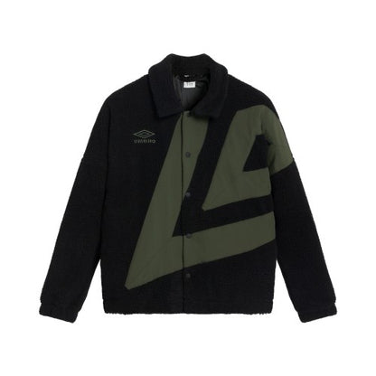 Front - Umbro Mens Fleece Coach Jacket