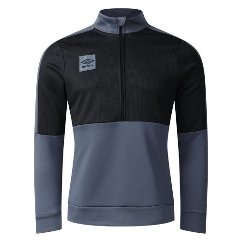 Castle Rock-Quiet Shade Grey - Front - Umbro Mens Half Zip Sports Top