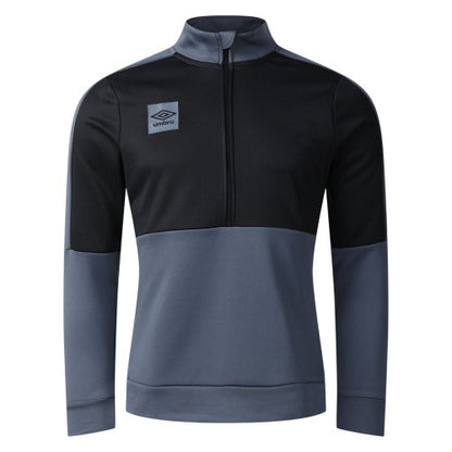 Castle Rock-Quiet Shade Grey - Front - Umbro Mens Half Zip Sports Top