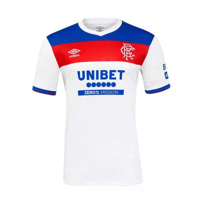 Front - Umbro Mens 25/26 Rangers FC Short-Sleeved Away Shirt