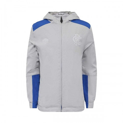 Front - Umbro Childrens/Kids Pro Training Rangers FC Packable Waterproof Jacket
