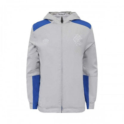 Front - Umbro Childrens/Kids Pro Training Rangers FC Packable Waterproof Jacket