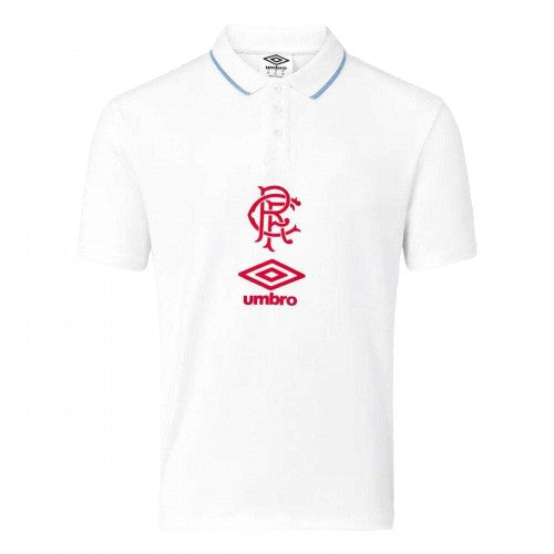 Front - Umbro Mens Rangers FC Short-Sleeved Travel Polo Shirt