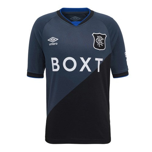 Front - Umbro Childrens/Kids 25/26 Rangers FC Short-Sleeved Third Jersey