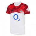 Front - England Rugby Childrens/Kids 22/23 Umbro Warm Up Jersey