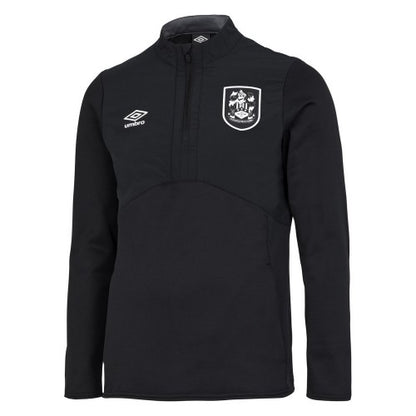 Front - Huddersfield Town AFC Mens 22/23 Umbro Half Zip Fleece Top