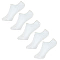 Front - Childrens Girls Cotton Rich Invisible Socks (5 Pairs)