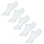 Front - Childrens Girls Cotton Rich Invisible Socks (5 Pairs)