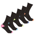 Front - Cottoique Womens/Ladies Heel And Toe Socks (Pack Of 5)