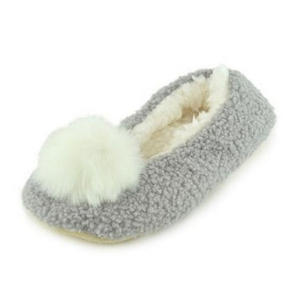 Front - Womens/Ladies Pom Pom Slippers