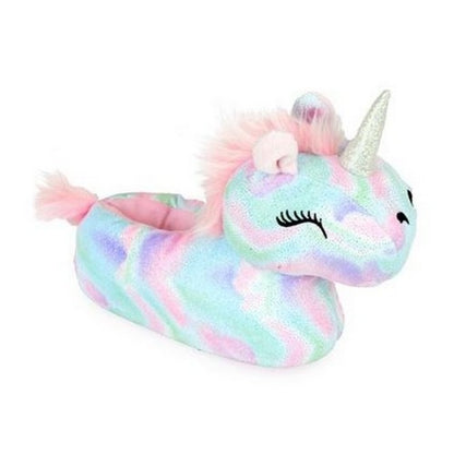 Front - Childrens/Kids Unicorn Slippers