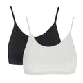 Front - Anucci Womens/Ladies Wireless Ribbed Crop Tops (Pack Of 2)