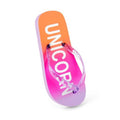 Purple-Pink-Orange - Front - Sand Rocks Girls Unicorn Flip Flips