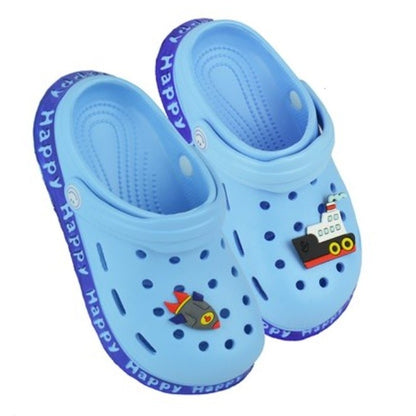 Blue - Front - Sand Rocks Boys Ship Clogs