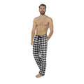 Navy - Front - Foxbury Mens Checked Lounge Pants