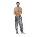 Front - Foxbury Mens Checked Lounge Pants