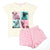 Front - Minikidz Girls Wish Upon A Star Puppies Pyjama Set