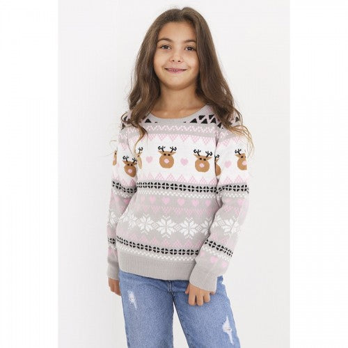 Brave Soul Childrens/Kids Fairisle Christmas Jumper Discounts on