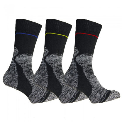 Front - Simply Essentials Mens Heavy Duty Fusion Power Work Socks (Pack Of 3)