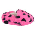 Front - Slumberzzz Childrens/Kinds Leopard Print Slippers