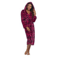 Front - Wolf & Harte Panther Print Hooded Dressing Gown