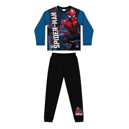 Front - Spiderman Boys Long Pyjama Set