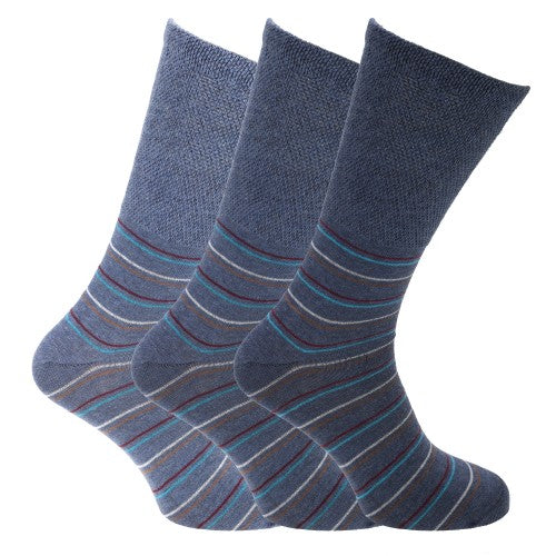Front - Mens Extra Wide Socks (3 Pairs)