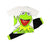 Front - The Muppets Mens Kermit Long Pyjama Set