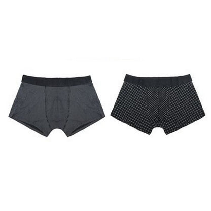 Front - Wolf & Harte Mens Bamboo Rich Spotted Boxer Shorts (Pack Of 2)