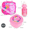 Pink - Side - Peppa Pig Childrens-Kids Happy Lunch Box Set
