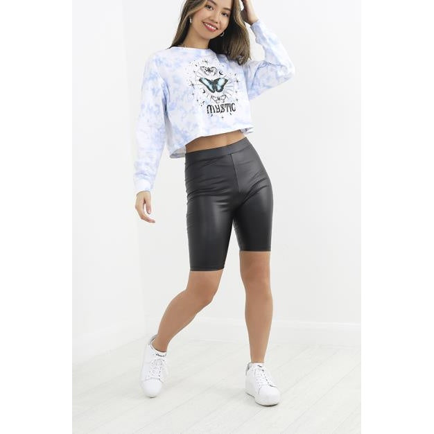 Brave Soul Womens/Ladies Faux Leather Cycling Shorts Discounts