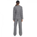 Grey - Back - Foxbury Womens-Ladies Leopard Print Top & Bottom Pyjamas Set
