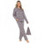 Front - Foxbury Womens/Ladies Leopard Print Top & Bottom Pyjamas Set