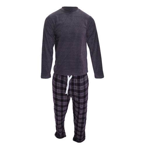 Front - CargoBay Mens Checked Lounge Set