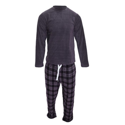 Front - CargoBay Mens Checked Lounge Set
