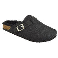 Front - Slumberzzz Womens/Ladies Fur Lined Felt Mule