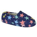 Front - Slumberzzz Childrens/Kids Star Print Fleece Lined Slipper