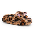 Front - Slumberzzz Girls Animal Print Sliders