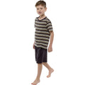 Front - Tom Franks Childrens/Kids Jersey Striped Short Pyjama Set