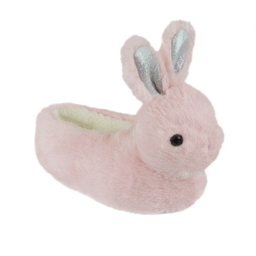 Front - Girls Bunny Head Slippers