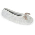 Front - Womens/Ladies Velour Ballet Slippers