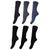 Front - Mens Bamboo Non-Binding Extra Wide Socks (6 Pairs)